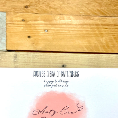 Debrah the Duchess of Battenburg Birthday Card