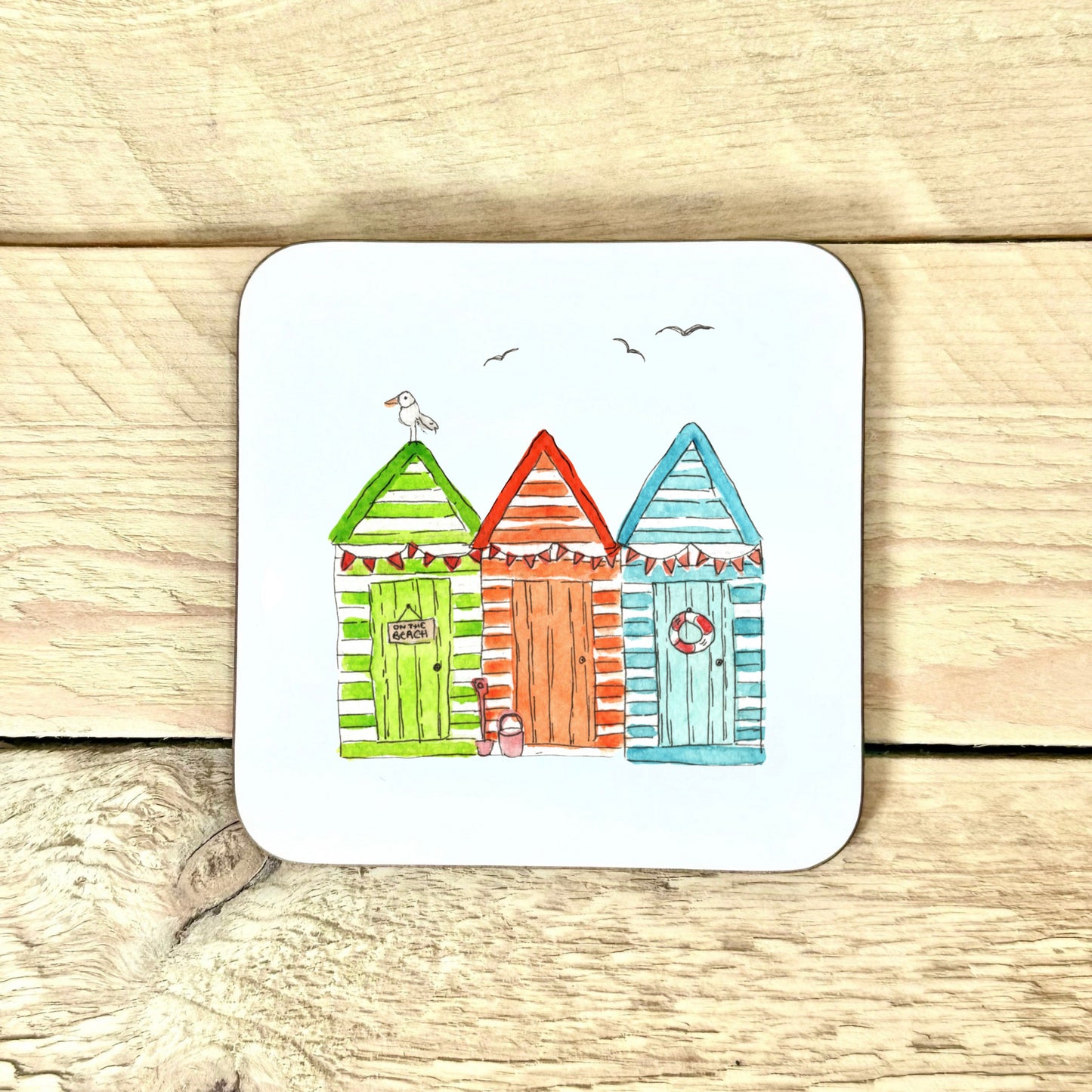 Beach Huts Coaster