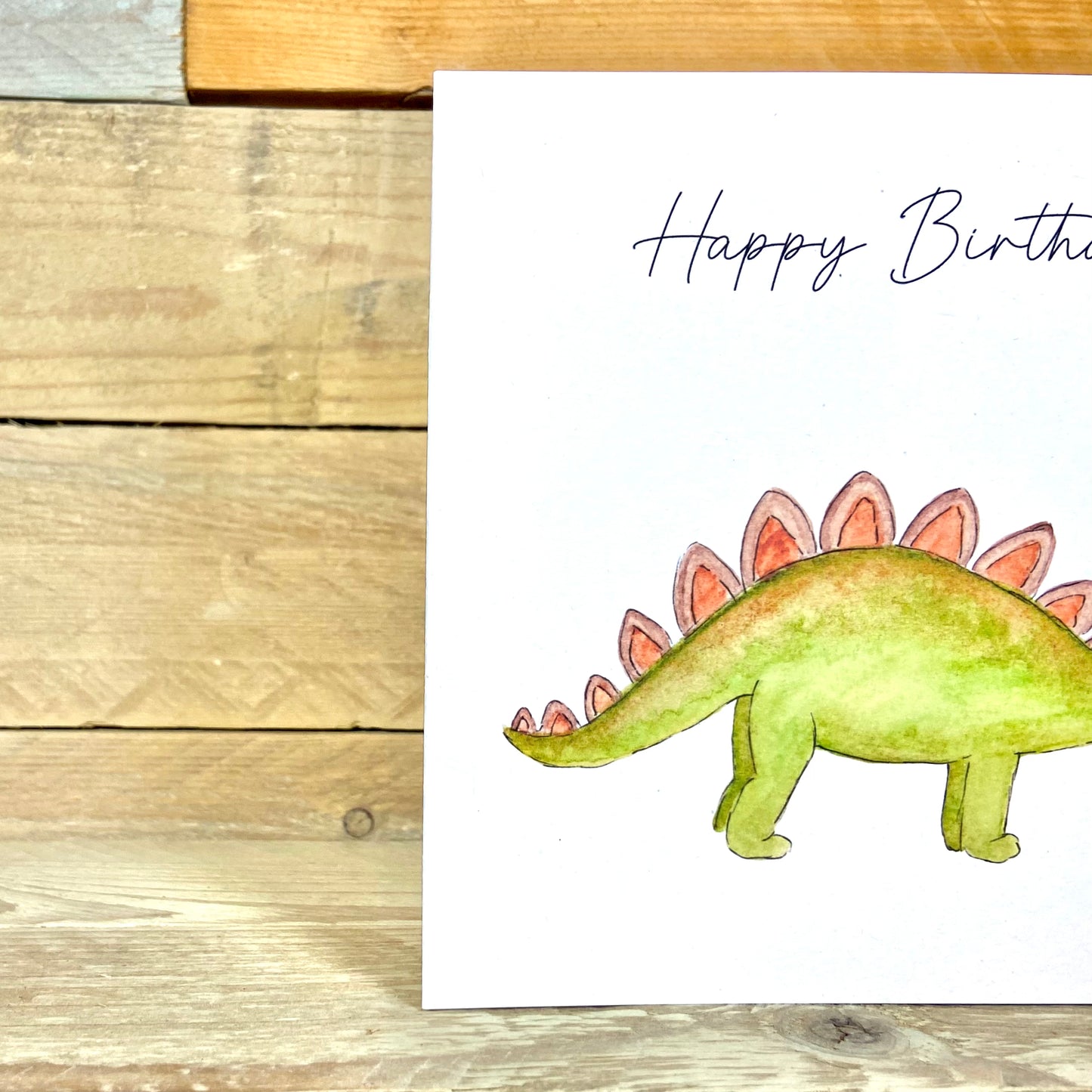 Dylan the Stegosaurus Birthday Card