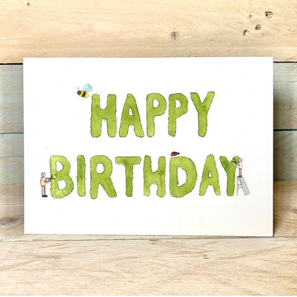 Topiary Birthday Card