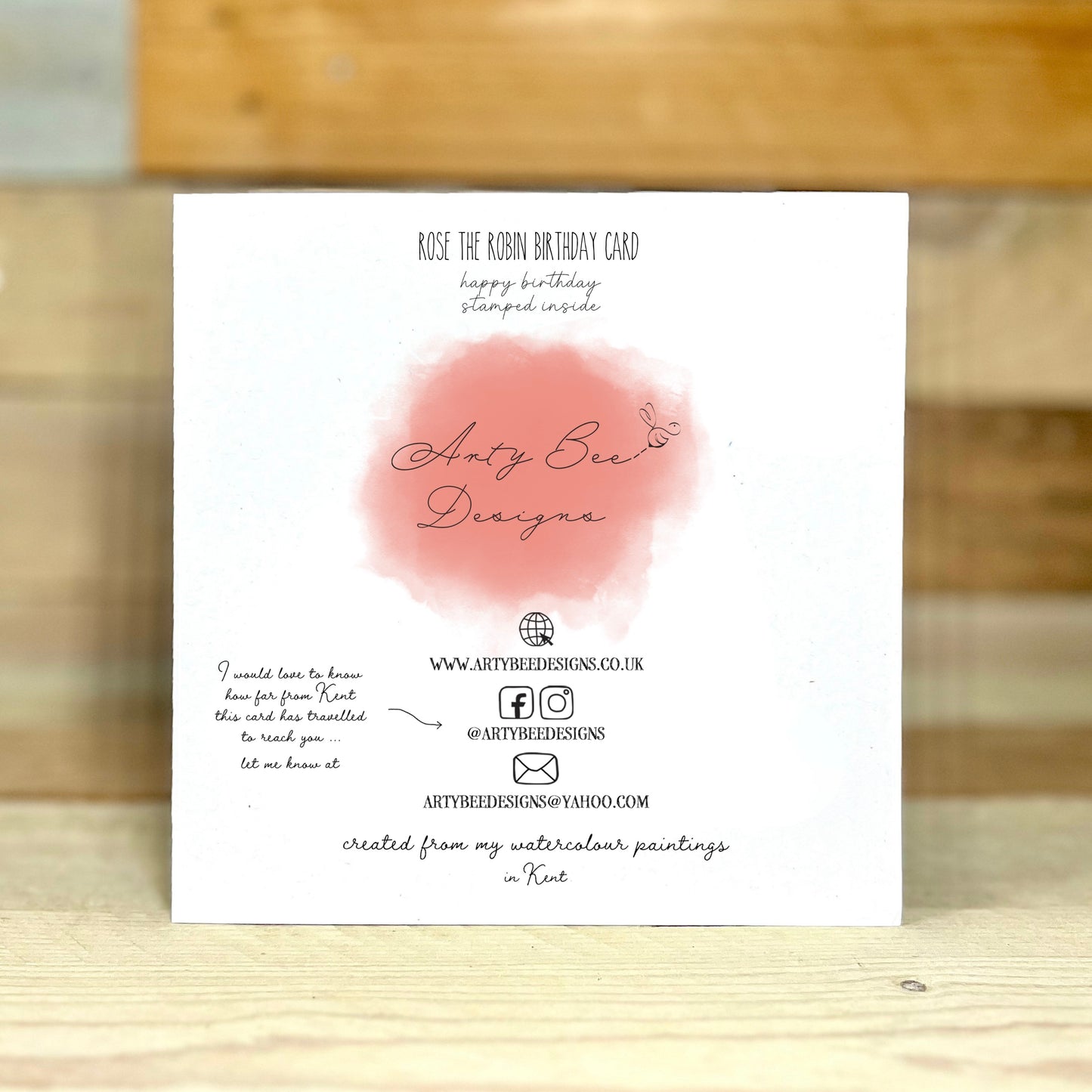 Rose the Robin Birthday Card