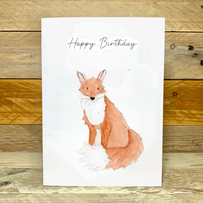 Mr Fox Birthday Card