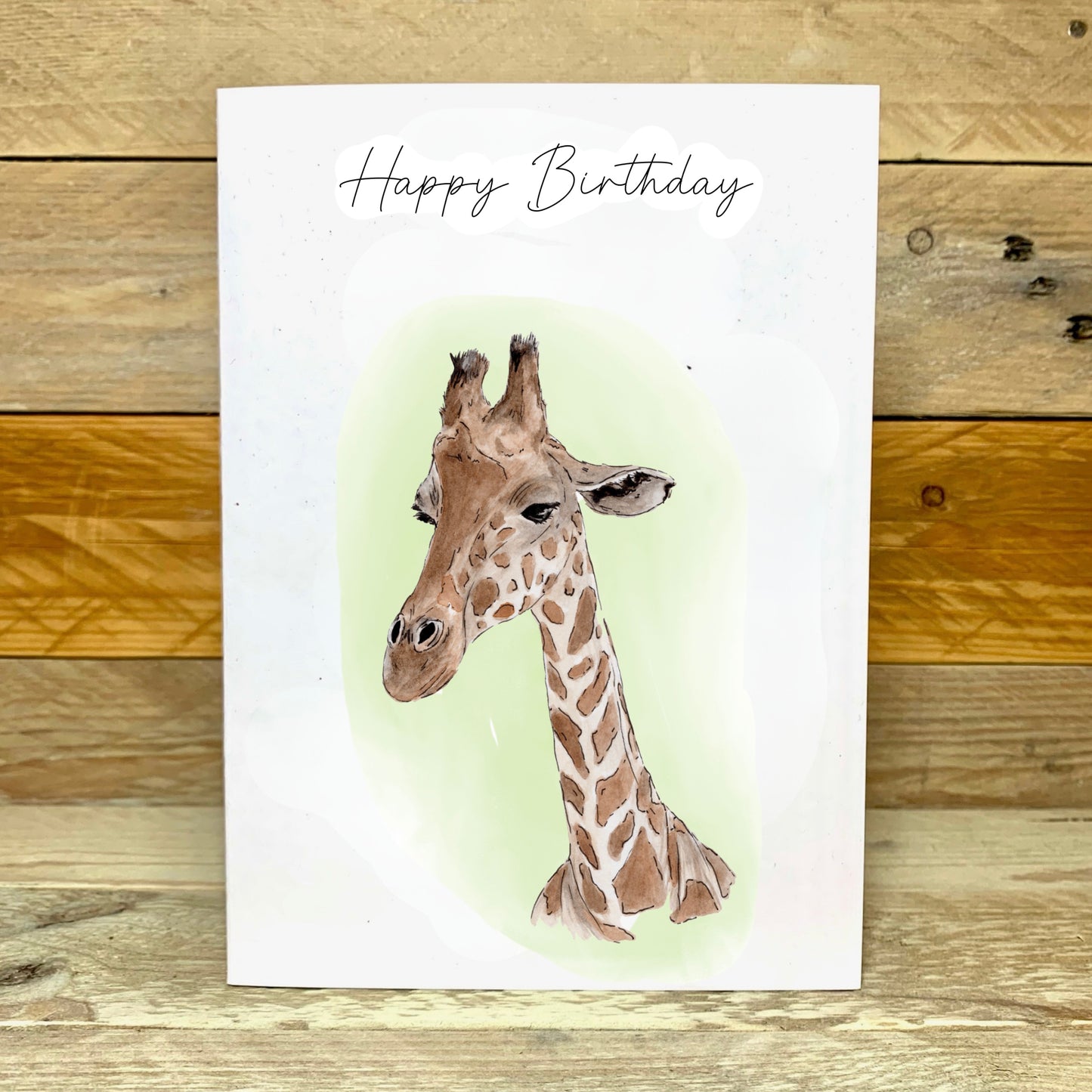 Three Metre Peter The Giraffe Birthday Card