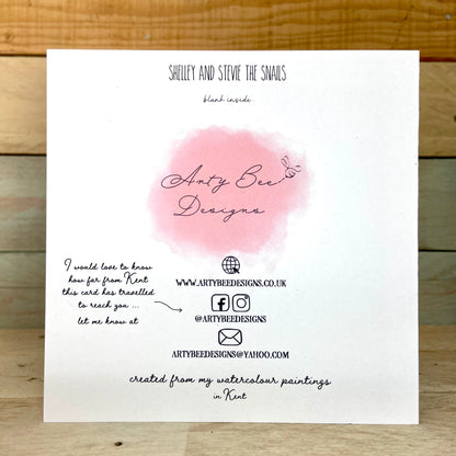 Shellie and Stevie The Snails Wedding Card