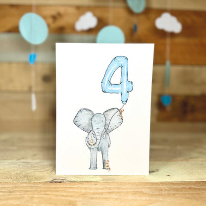 Nelly Turns Four Birthday Card