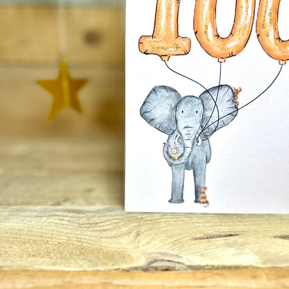 Nelly Turns One Hundred Birthday Card