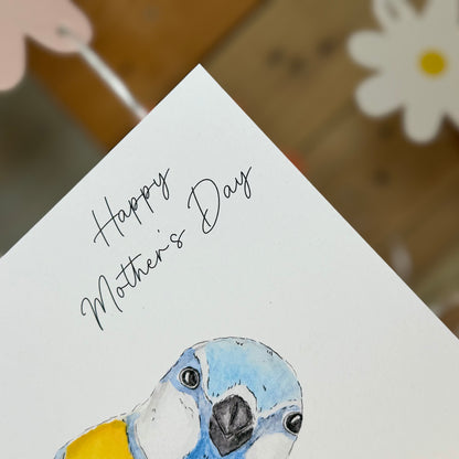 Hello... it's me the Bluetit Mother's Day Card