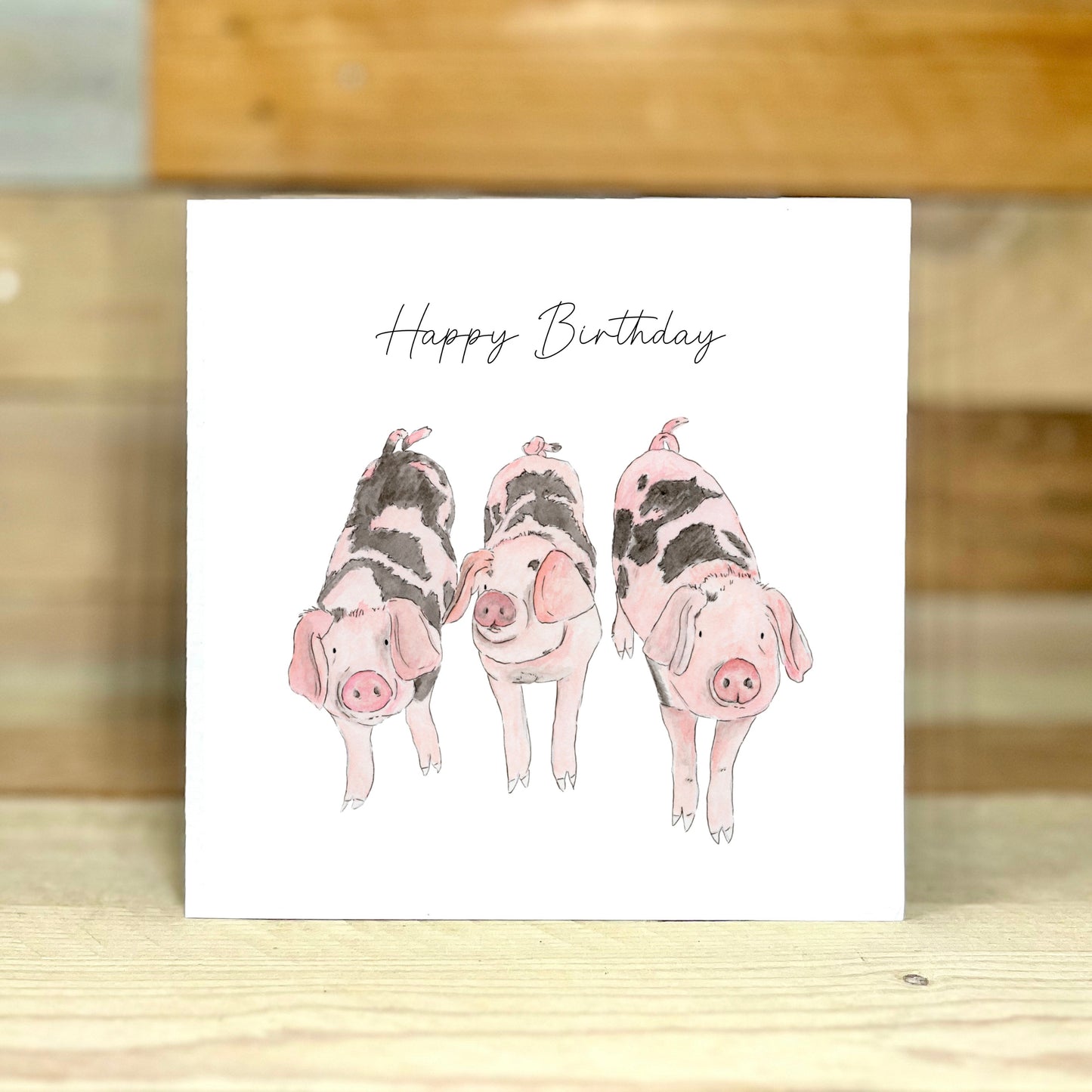 Grunt, Oink and Squeak Birthday Card