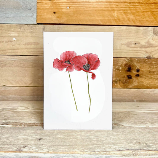 Poppy Blank Notelet