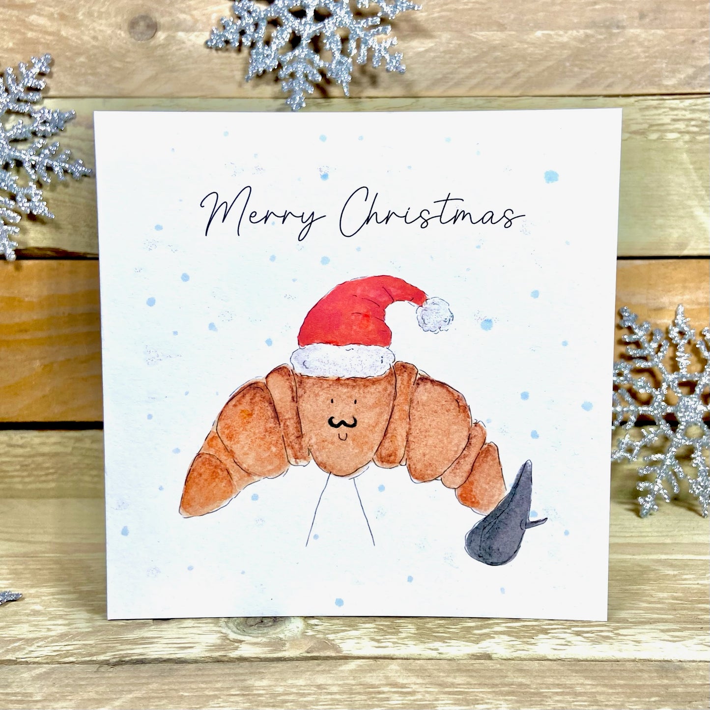 Joyeux Noel Croissant Christmas Card