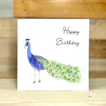 Penelope the Peacock Birthday Card