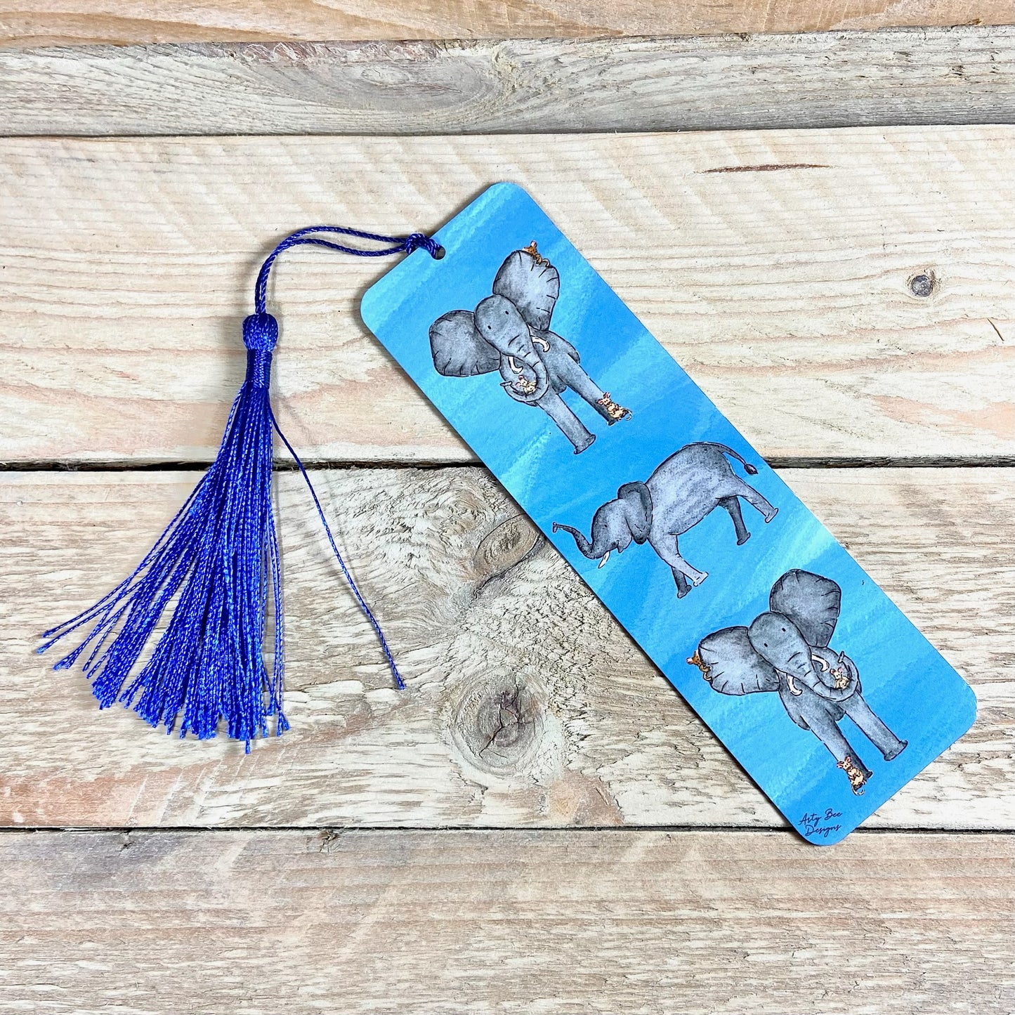 Elephant Metal Bookmark With Tassel