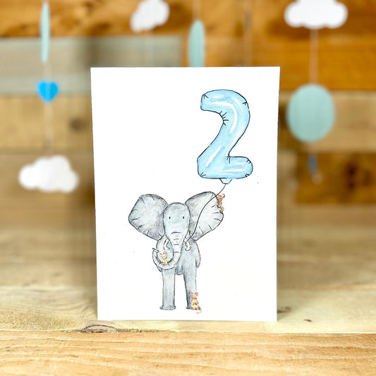 Nelly Turns Two Birthday Card