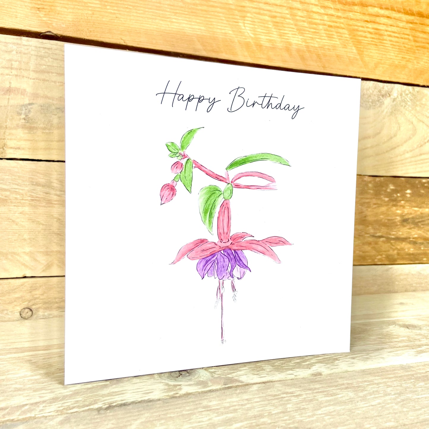 Fuchsia Birthday Card