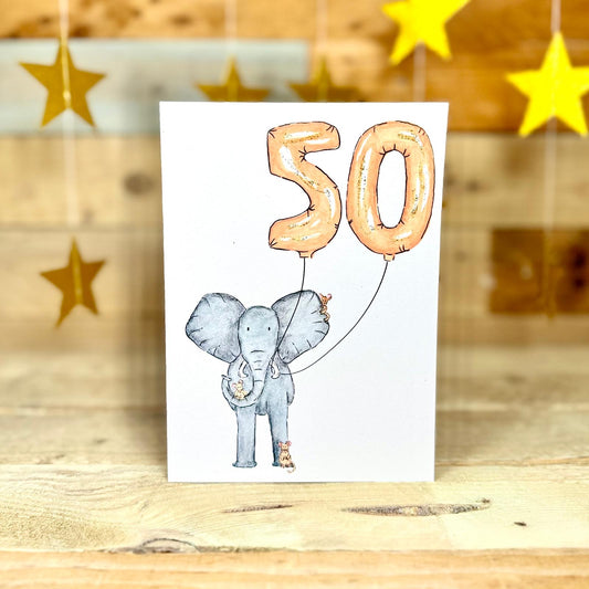 Nelly Turns Fifty Birthday Card