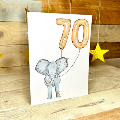 Nelly Turns Seventy Birthday Card