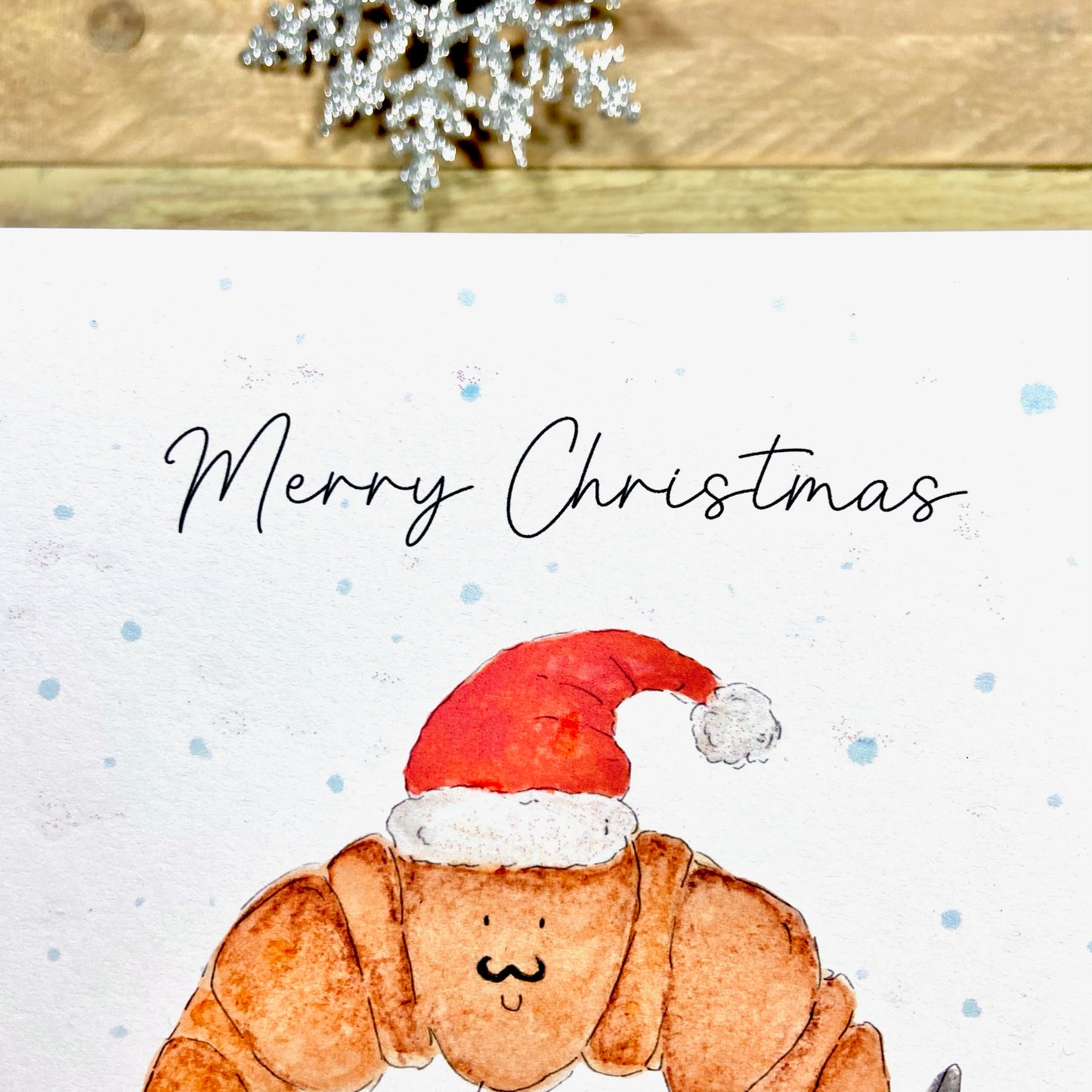 Joyeux Noel Croissant Christmas Card
