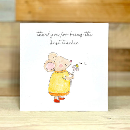 Mouse Thankyou Teacher Card