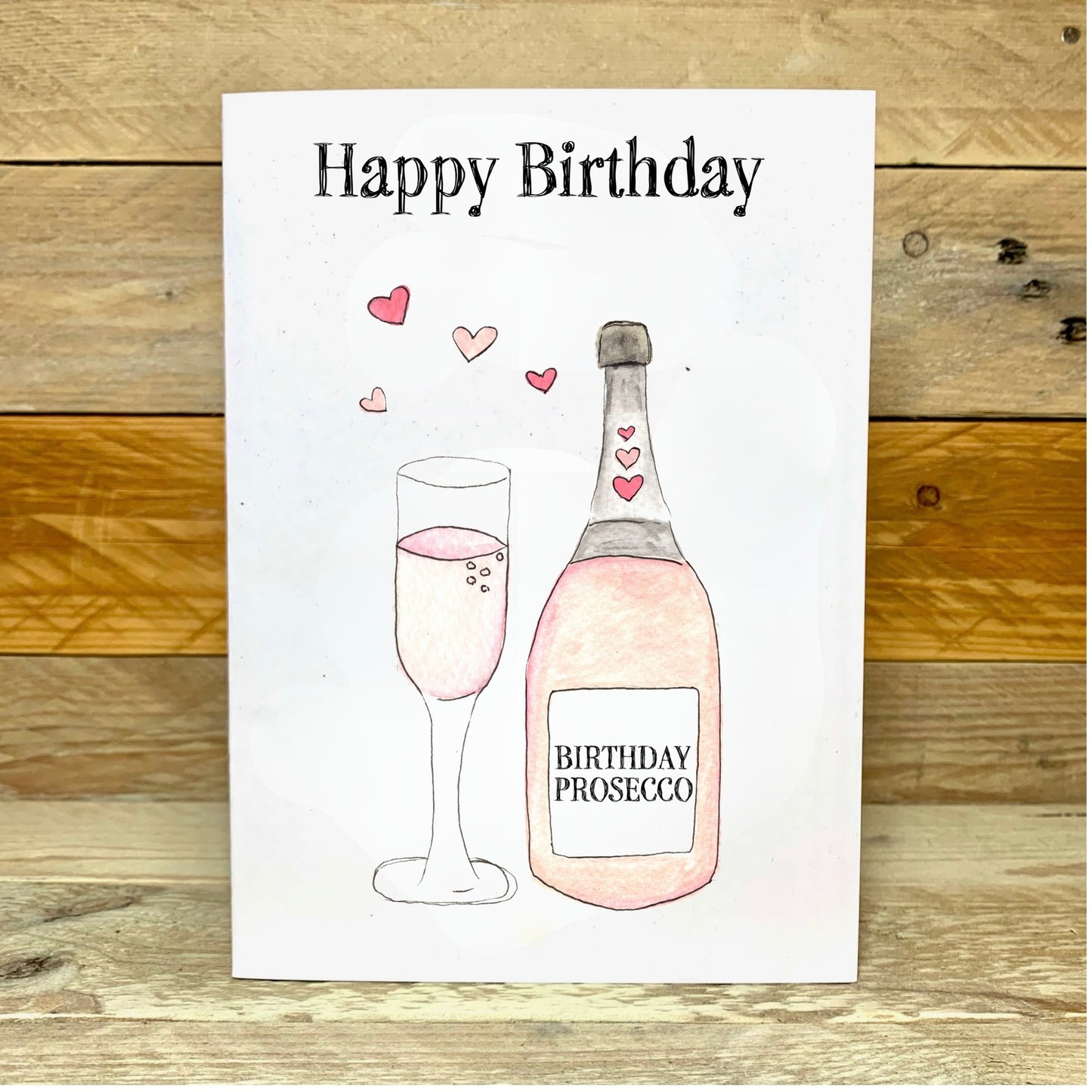 Prosecco Birthday Card