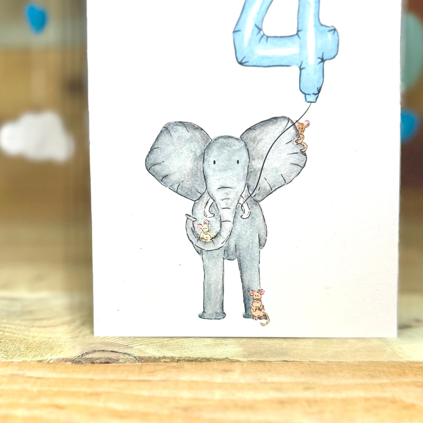 Nelly Turns Four Birthday Card