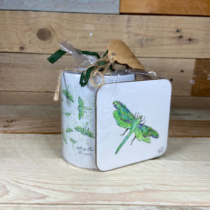 Dragonfly Mug and Coaster Gift Set