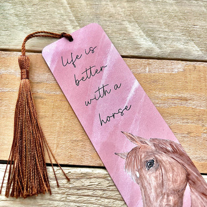 Horse Metal Bookmark With Tassel