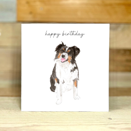 Cap the Collie Birthday Card