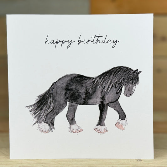 Shrimpy the Shire Horse Birthday Card