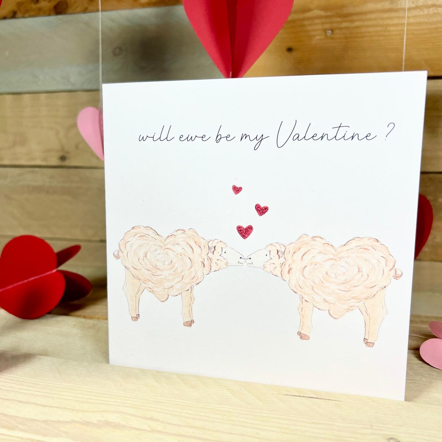 Seb and Sam the Sheep Valentine's Card