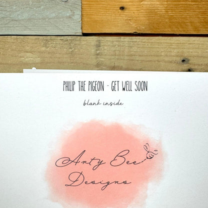 Philip the Pigeon Get Well Soon Card