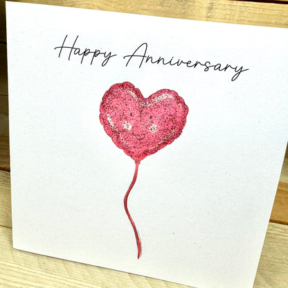 Heart Balloon Anniversary Card