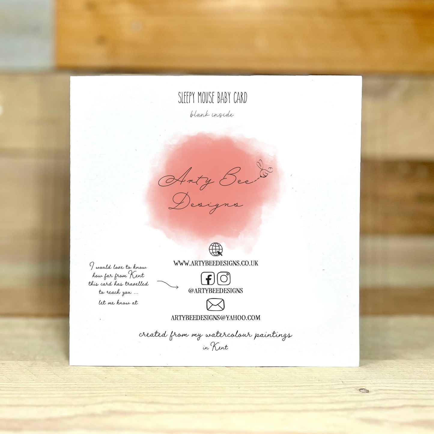 Sleepy Mouse New Baby Card