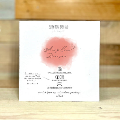 Sleepy Mouse New Baby Card