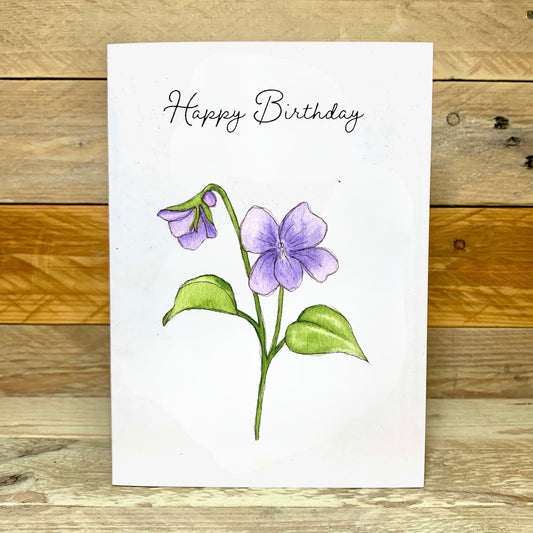Violet Birthday Card