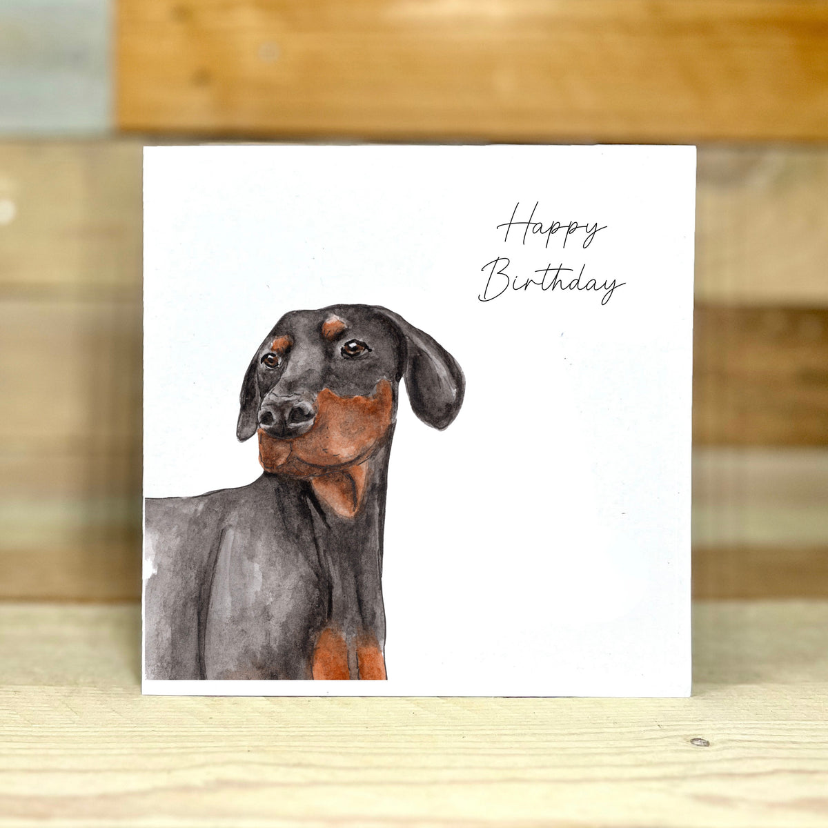 Kilo the Doberman Birthday Card