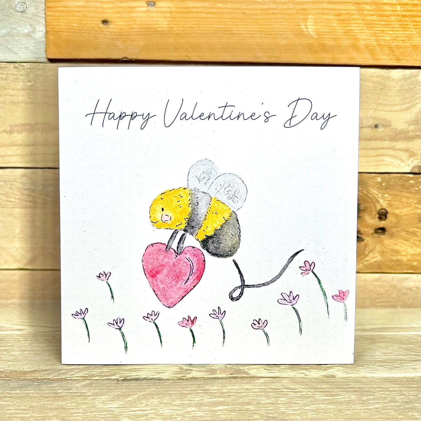 Air Mail Bee Valentine's Card