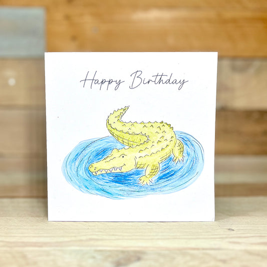 Charlie the Crocodile Birthday Card