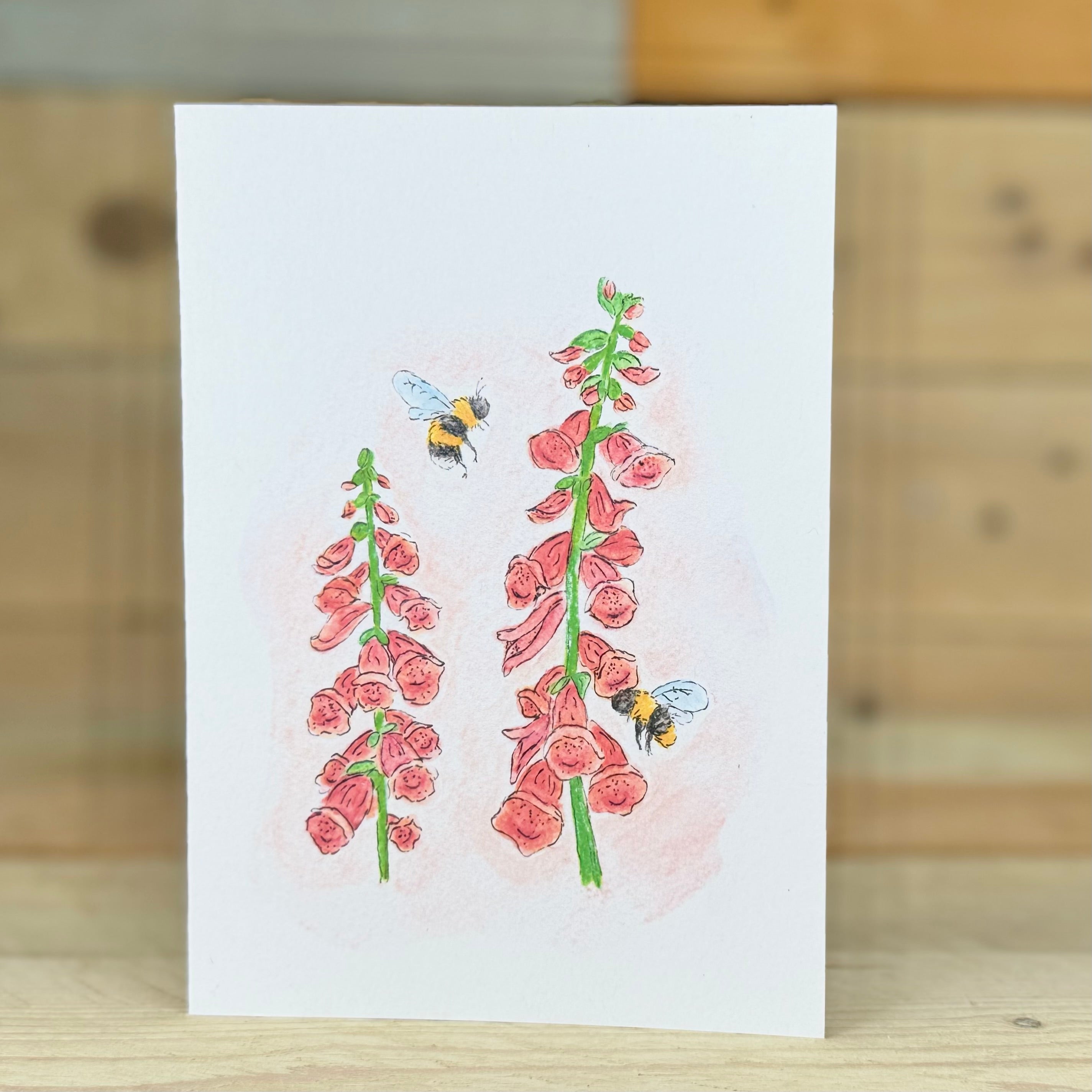Foxgloves Notelet – Arty Bee Designs