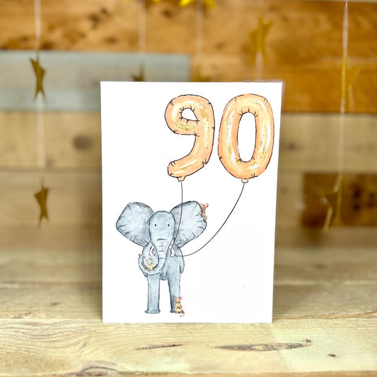 Nelly Turns Ninety Birthday Card