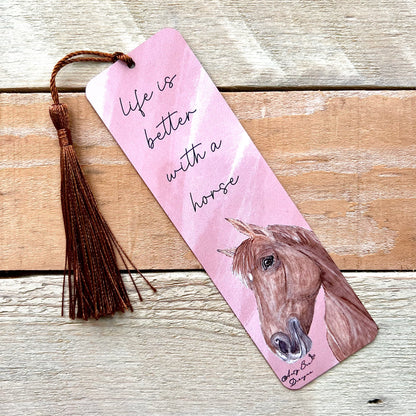 Horse Metal Bookmark With Tassel