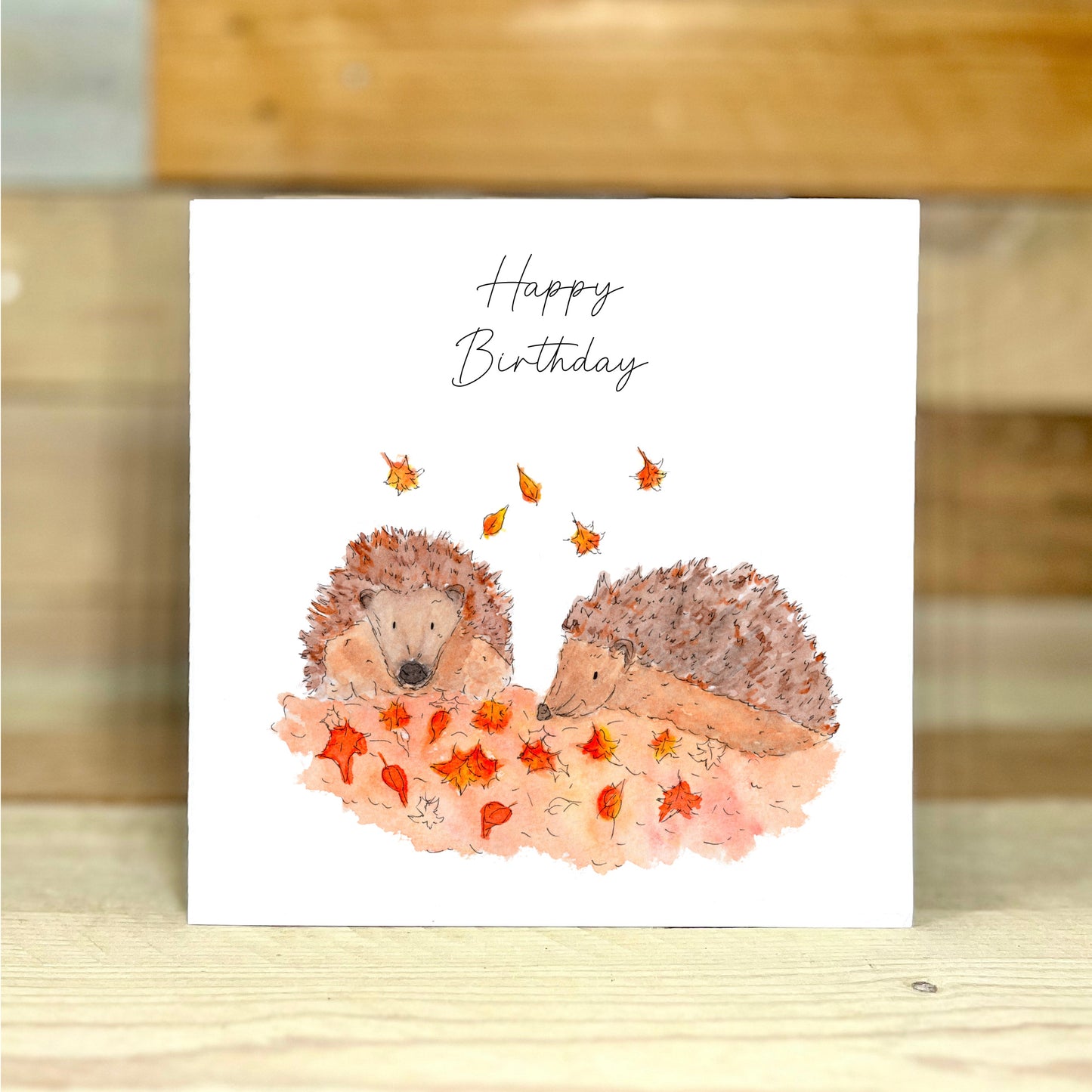 Heston and Hazel the Hedgehogs Birthday Card