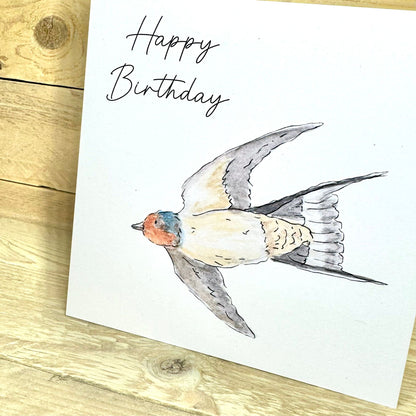 Susie the Swallow Birthday Card