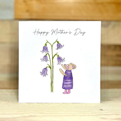 Bluebell Mouse Mother's Day Card