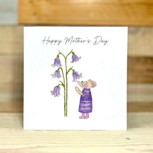 Bluebell Mouse Mother's Day Card