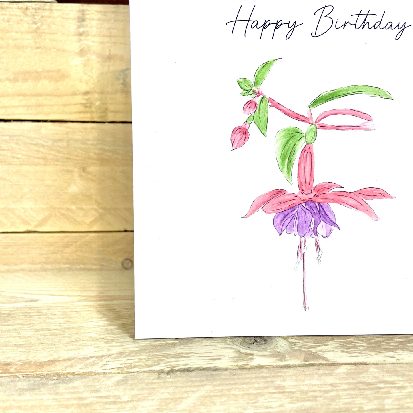 Fuchsia Birthday Card