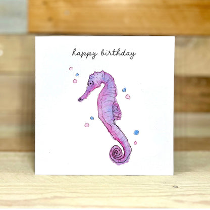 Sydney the Seahorse Birthday Card