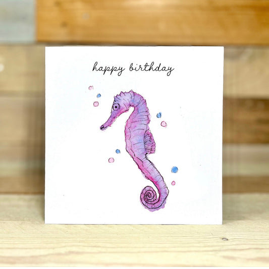 Sydney the Seahorse Birthday Card