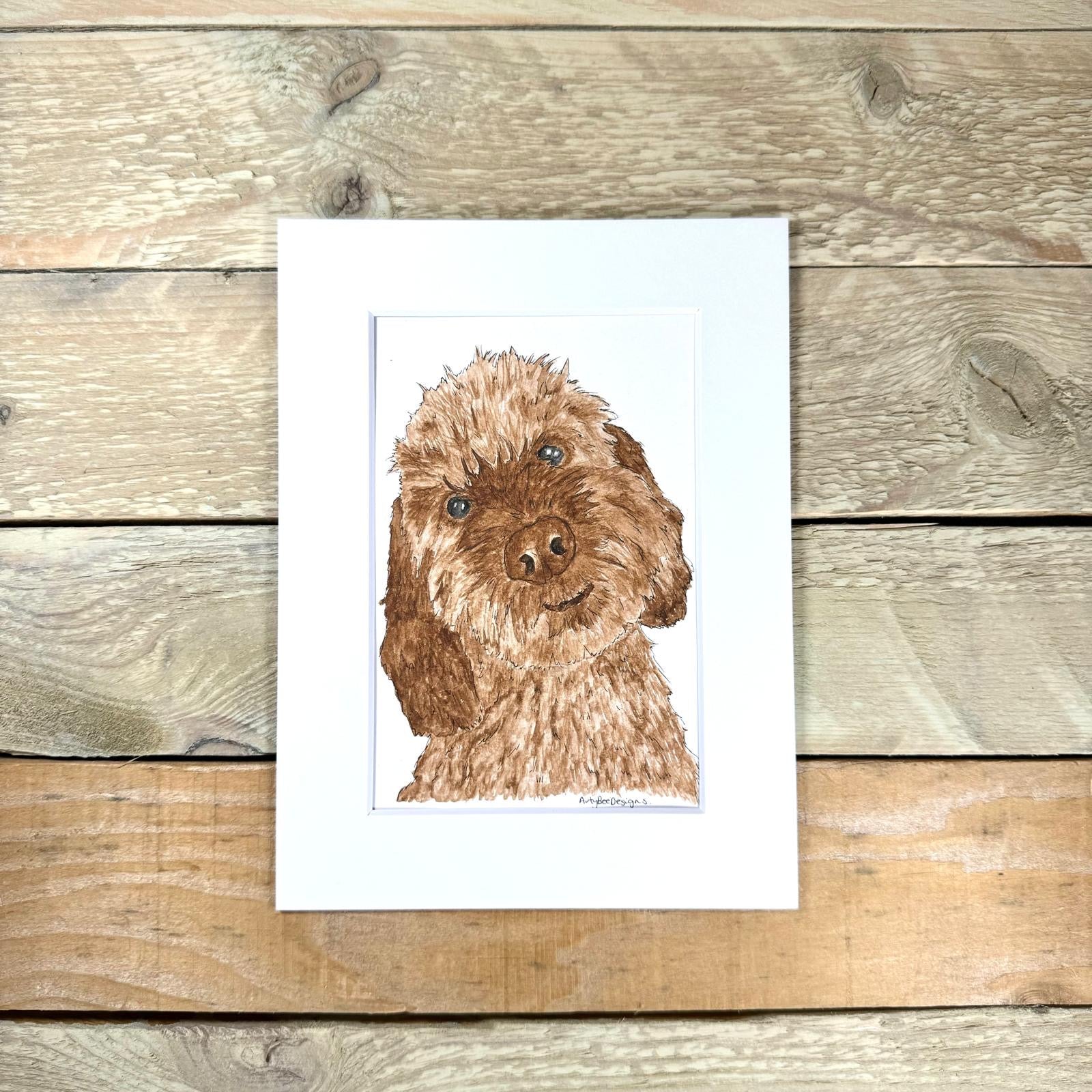 Chico the Cockapoo Original Painting – Arty Bee Designs
