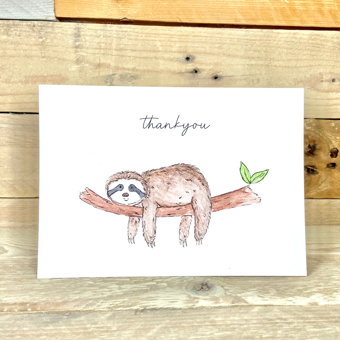 Hugh the Hanging Sloth Thankyou Card