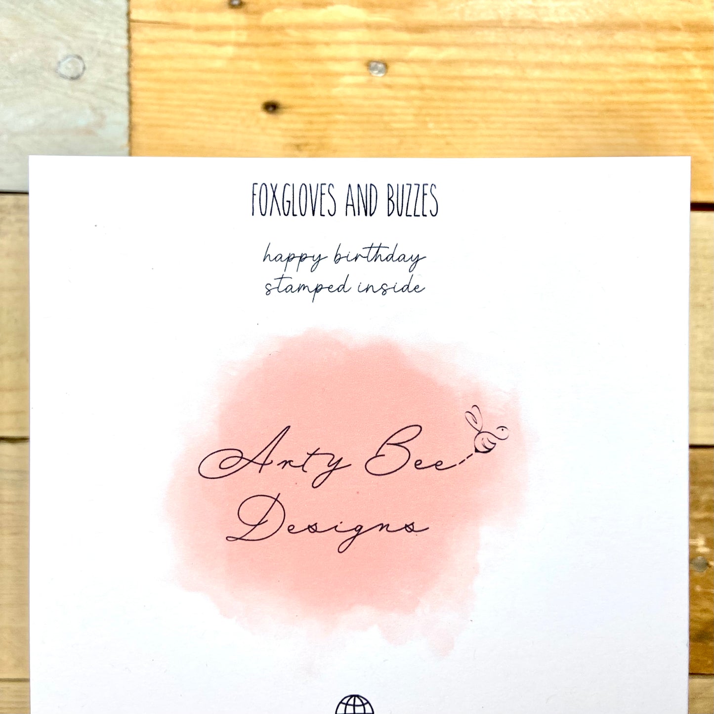 Foxgloves and Buzzes Birthday Card